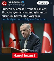 ‘Βάνδαλους’ χαρακτήρισε ο Ερντογάν τους διαδηλωτές 
